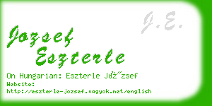 jozsef eszterle business card